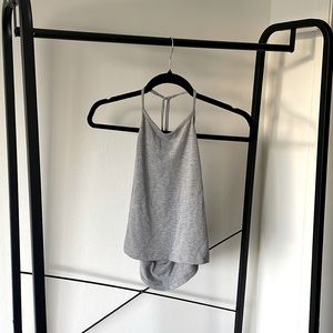 Grey Halter Crop Top